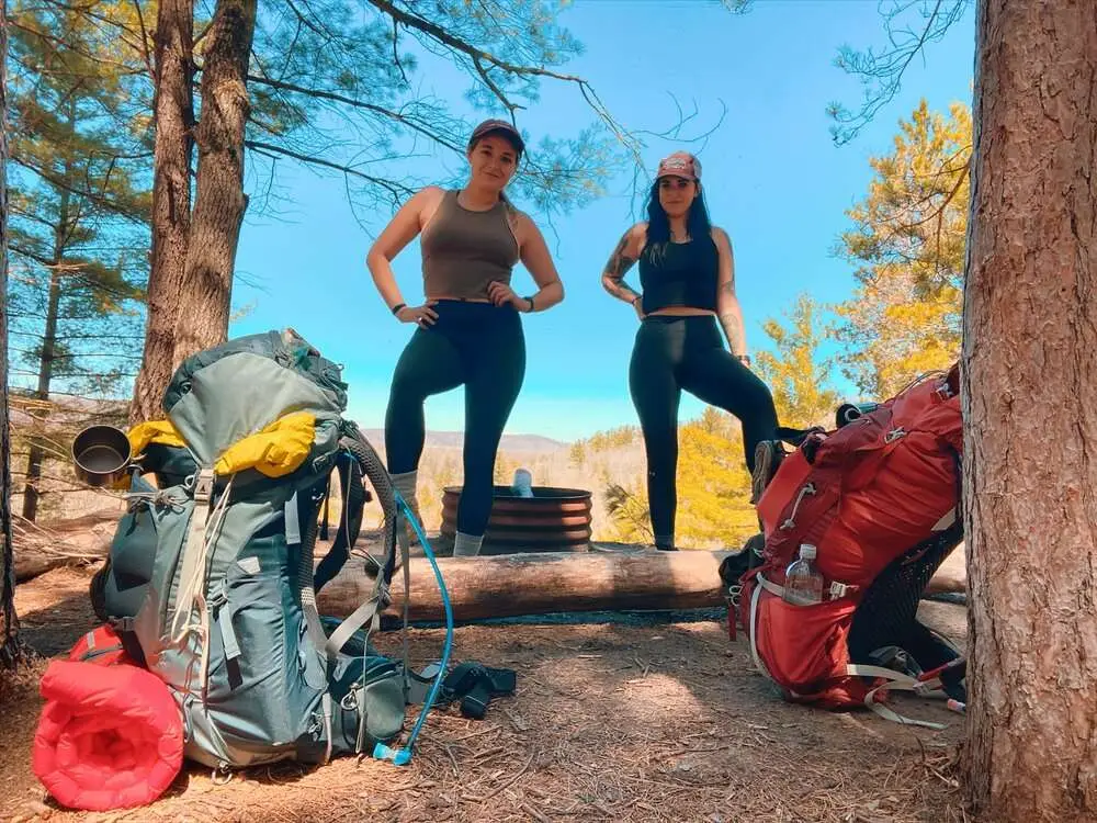 This is backpacking with no apologizes, way to go ladies.
