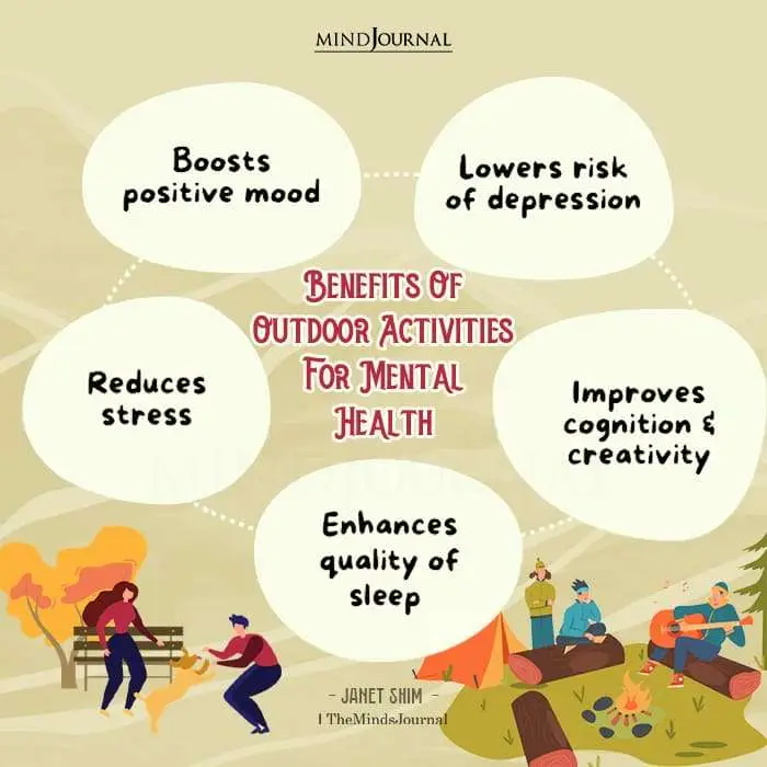 benefits of being outdoors for mental and physical health